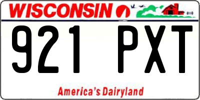 WI license plate 921PXT