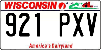 WI license plate 921PXV