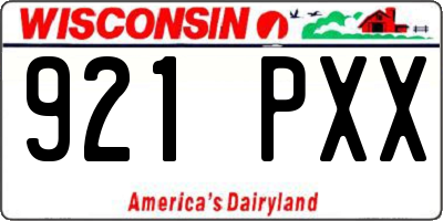 WI license plate 921PXX