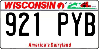 WI license plate 921PYB