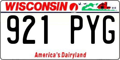WI license plate 921PYG