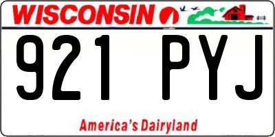 WI license plate 921PYJ
