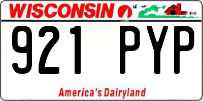 WI license plate 921PYP