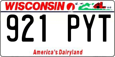 WI license plate 921PYT