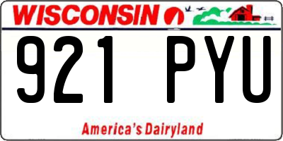 WI license plate 921PYU
