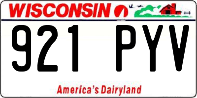 WI license plate 921PYV
