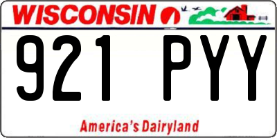 WI license plate 921PYY