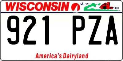 WI license plate 921PZA