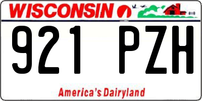 WI license plate 921PZH