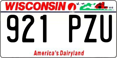 WI license plate 921PZU