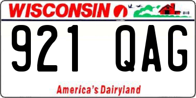 WI license plate 921QAG