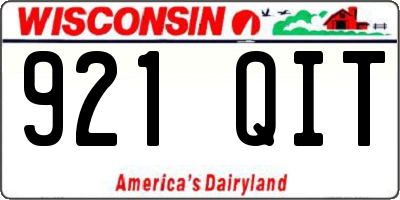 WI license plate 921QIT
