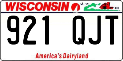 WI license plate 921QJT