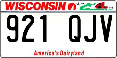 WI license plate 921QJV