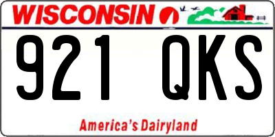 WI license plate 921QKS