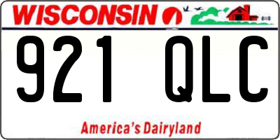 WI license plate 921QLC