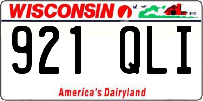 WI license plate 921QLI