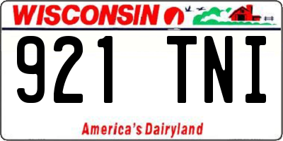 WI license plate 921TNI