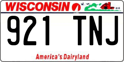WI license plate 921TNJ