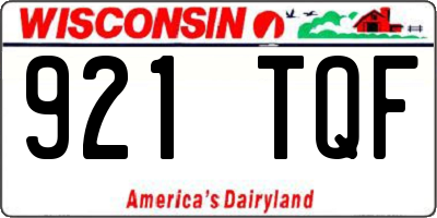 WI license plate 921TQF