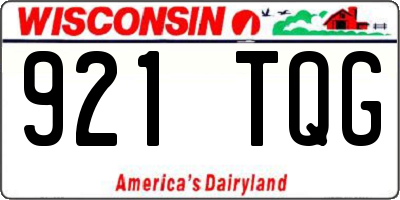 WI license plate 921TQG