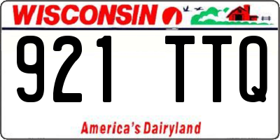 WI license plate 921TTQ