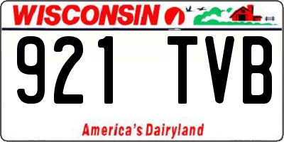 WI license plate 921TVB