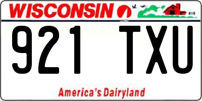 WI license plate 921TXU