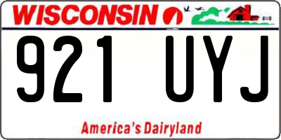 WI license plate 921UYJ