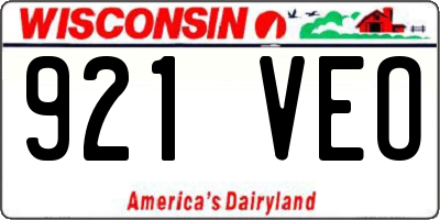 WI license plate 921VEO