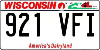 WI license plate 921VFI