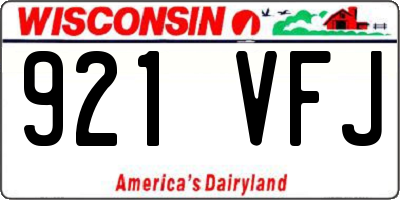 WI license plate 921VFJ