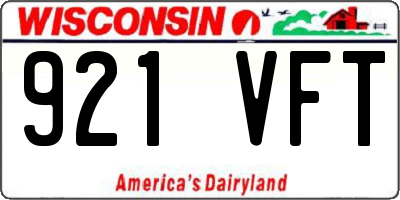 WI license plate 921VFT
