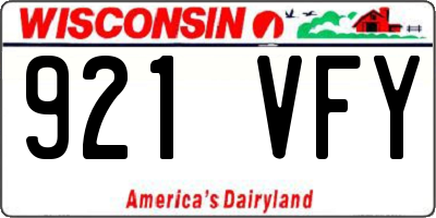 WI license plate 921VFY