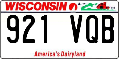 WI license plate 921VQB