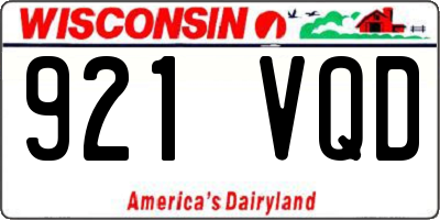 WI license plate 921VQD