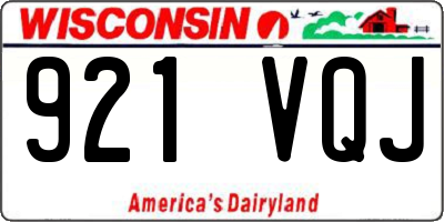 WI license plate 921VQJ