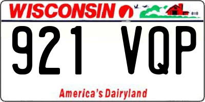 WI license plate 921VQP