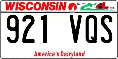 WI license plate 921VQS