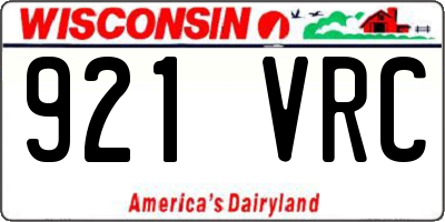 WI license plate 921VRC