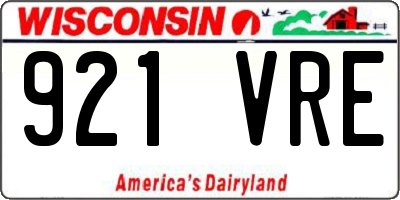 WI license plate 921VRE