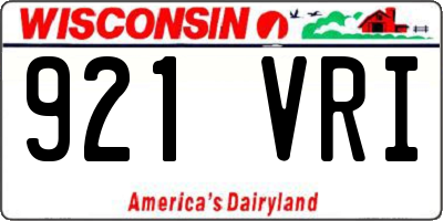 WI license plate 921VRI