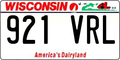 WI license plate 921VRL