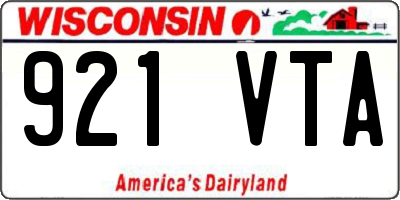 WI license plate 921VTA