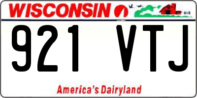 WI license plate 921VTJ