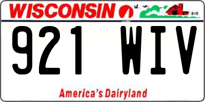WI license plate 921WIV