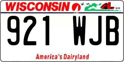 WI license plate 921WJB