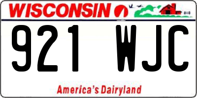 WI license plate 921WJC