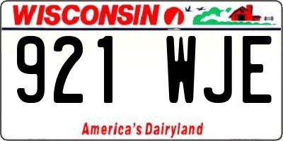 WI license plate 921WJE
