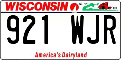 WI license plate 921WJR